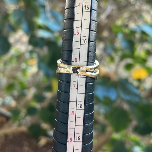 14K Solid Yellow Gold Multiple Heart Ring - Picture 12 of 15